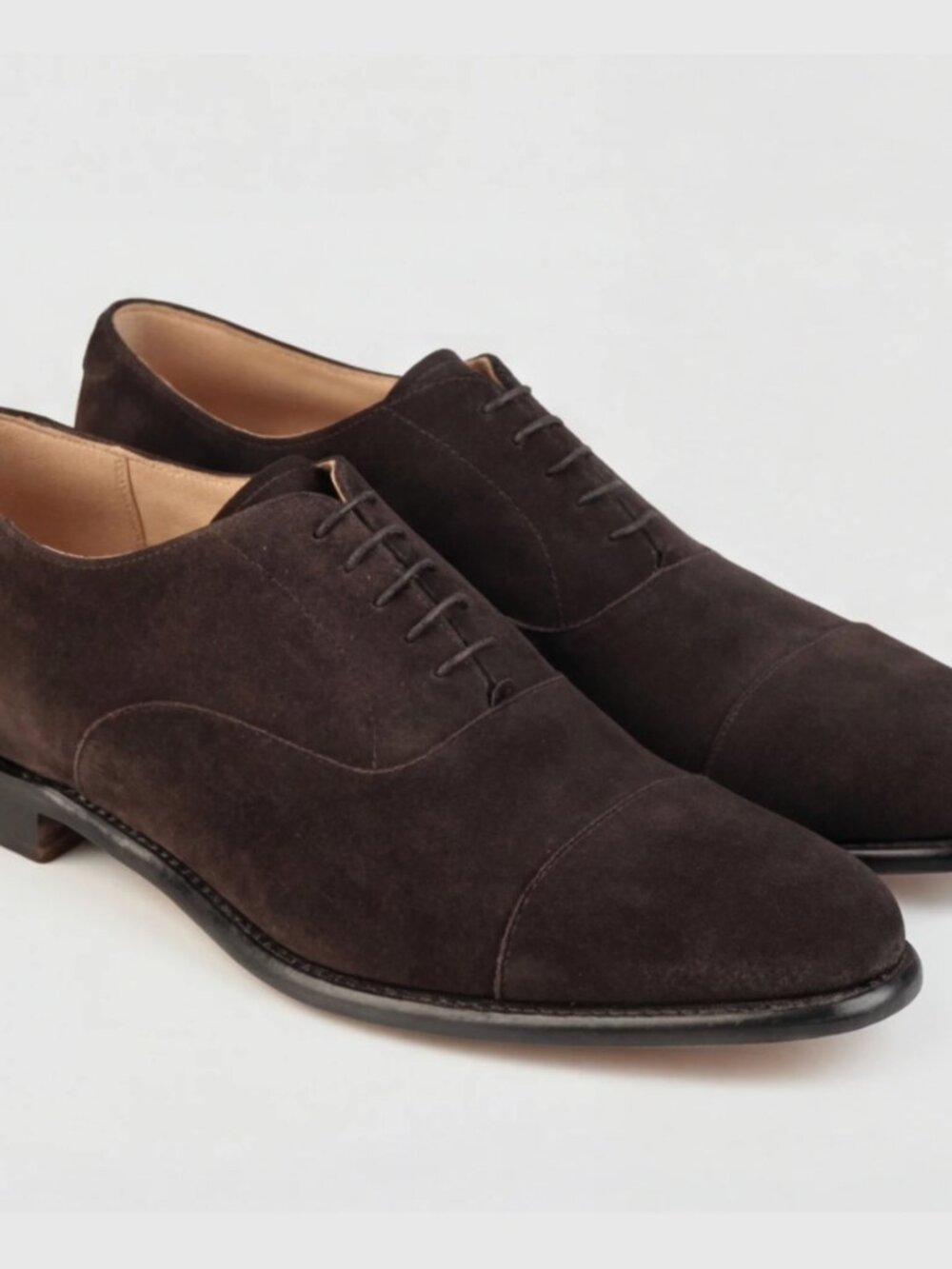 Matthew Dack Brown Suede Oxfords - 10